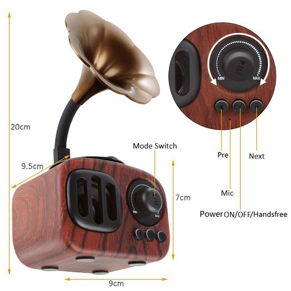 abss-retro trumpet style bluetooth speaker wireless stereo subwoofer music box wooden speakers with mic fm radio tf for phone
abss-retro trumpet style bluetooth speaker wireless stereo subwoofer music box wooden speakers with mic fm radio tf for phone