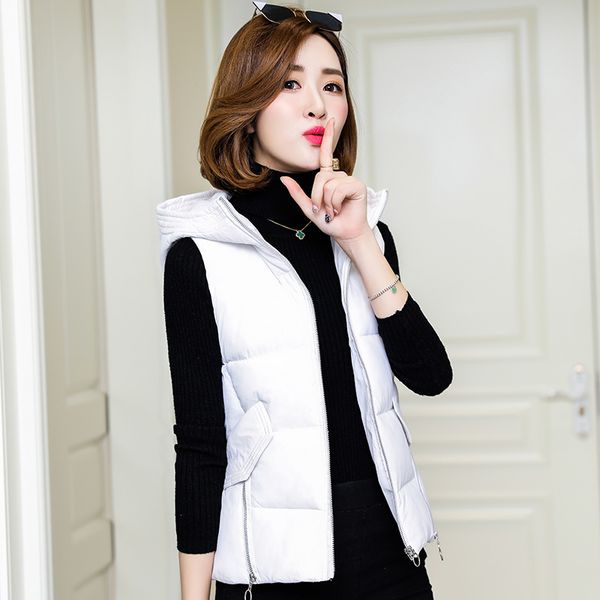 women's vests vest winter women cotton autumn coats warm hooded zipper pockets parka jackets lady sleeveless waistcoat outwear c 657, Black;white
women's vests vest winter women cotton autumn coats warm hooded zipper pockets parka jackets lady sleeveless waistcoat outwear c 657, Black;white