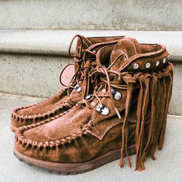 retro fringe ankle boots for women new arrival cross-tied suede winter boots women shoes non-slip snow winter warm, Black
retro fringe ankle boots for women new arrival cross-tied suede winter boots women shoes non-slip snow winter warm, Black