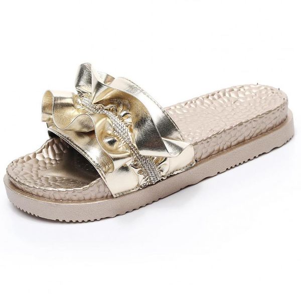 women ruffle crystal slippers platform sandals rhinestone slides gold silver beach flip flops women flat shoes slipper designers, Black
women ruffle crystal slippers platform sandals rhinestone slides gold silver beach flip flops women flat shoes slipper designers, Black