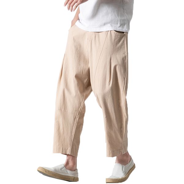 2020 mens casual linen harem pants men hiphop drop pants men joggers male pantalones hombre ankle-length loose streetwear, Black
2020 mens casual linen harem pants men hiphop drop pants men joggers male pantalones hombre ankle-length loose streetwear, Black