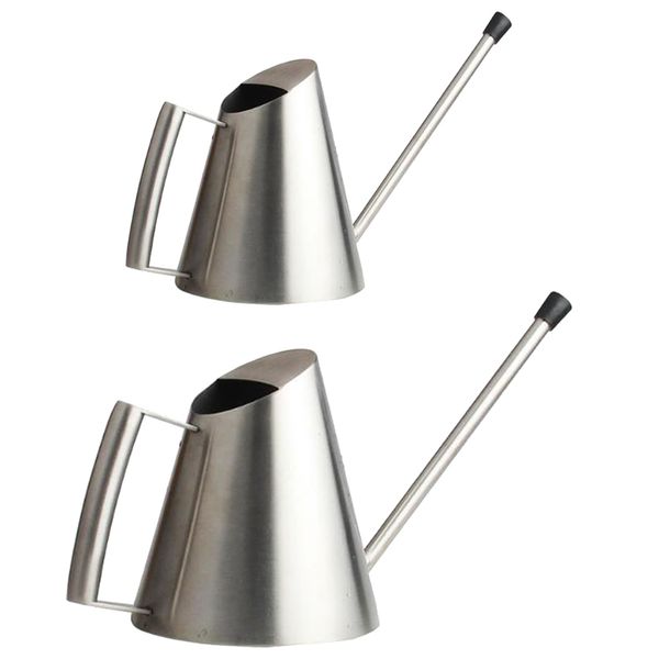 2pcs chic silver stainless steel long spout watering can for outdoor and indoor house plants - 900ml /1.5l
2pcs chic silver stainless steel long spout watering can for outdoor and indoor house plants - 900ml /1.5l