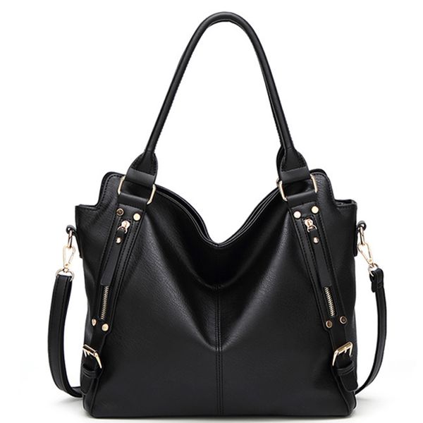zipper decorated designer handbags pu leather tote casual fashion women summer handbags