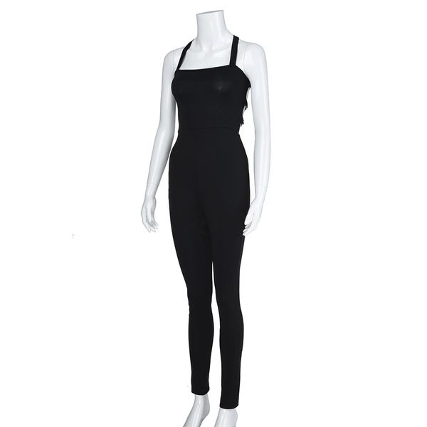 women backless solid evening party sleeveless skinny jumpsuit playsuits feb14, Black;white
women backless solid evening party sleeveless skinny jumpsuit playsuits feb14, Black;white