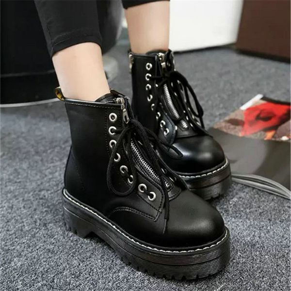 2020 мода zipper плоские туфли женщина высокой пятки платформы pu кожаный boots зашнуровать корова muscle обувь сапоги для девочек 35-40, Black
2020 мода zipper плоские туфли женщина высокой пятки платформы pu кожаный boots зашнуровать корова muscle обувь сапоги для девочек 35-40, Black
