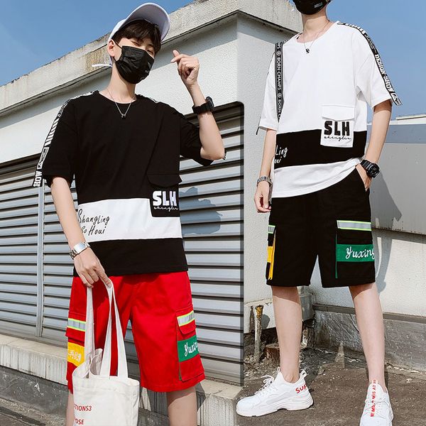 teenager short sleeve t-shirt suit male student's embroidered workwear two pieces a set of t010 p78, White;black
teenager short sleeve t-shirt suit male student's embroidered workwear two pieces a set of t010 p78, White;black