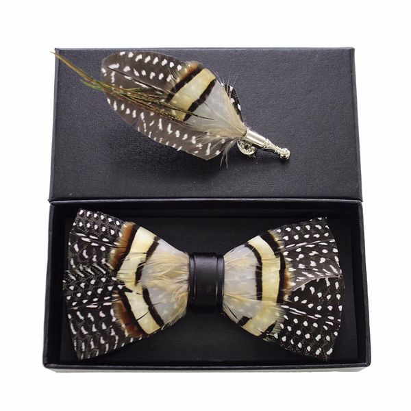 fashion handmade mens animal feather leather luxury bow tie brooch set pre-tied bow tie for wedding party clothing accessories, Blue;white
fashion handmade mens animal feather leather luxury bow tie brooch set pre-tied bow tie for wedding party clothing accessories, Blue;white
