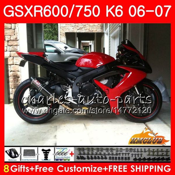 

body for suzuki gsx r750 gsx r600 gsxr 600 750 gsxr750 06-07 8hc.81 gsxr-750 gsx-r600 k6 gsxr600 06 07 2006 2007 stock red blk fairing kit