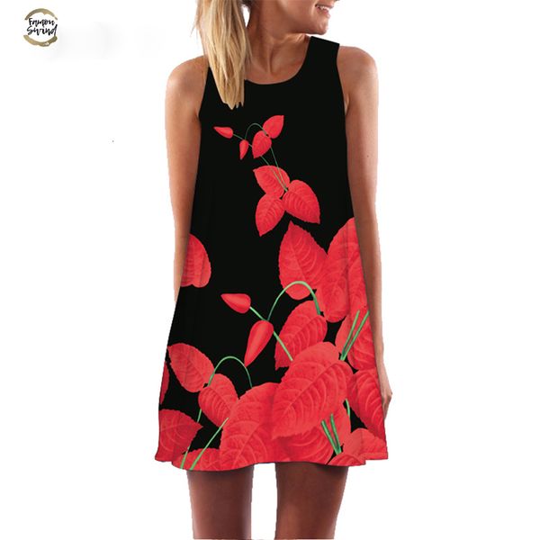 black red floral print dress women fashion sleeveless casual loose summer dress a-line party dress vestidos mujer designer clothes, Black;gray
black red floral print dress women fashion sleeveless casual loose summer dress a-line party dress vestidos mujer designer clothes, Black;gray