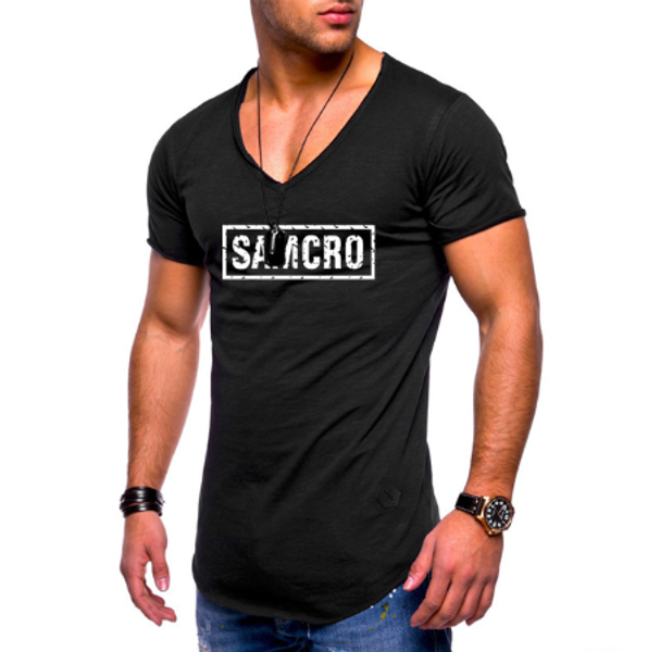 summer men's t-shirt for soa sons of anarchy the child samcro printed cotton solid color v-neck short sleeve male t-shirt
summer men's t-shirt for soa sons of anarchy the child samcro printed cotton solid color v-neck short sleeve male t-shirt