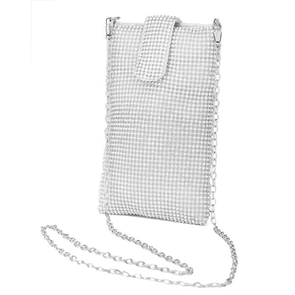 summer spring mini shoulder bag for phone women silver black rhinestone soft flap bag long chain messenger for lipstick coin
summer spring mini shoulder bag for phone women silver black rhinestone soft flap bag long chain messenger for lipstick coin