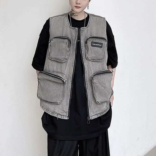zipper pockets denim vest women 2020 autumn casual fashion new style all match o neck sleeveless streetwear vest p310, Black;white
zipper pockets denim vest women 2020 autumn casual fashion new style all match o neck sleeveless streetwear vest p310, Black;white