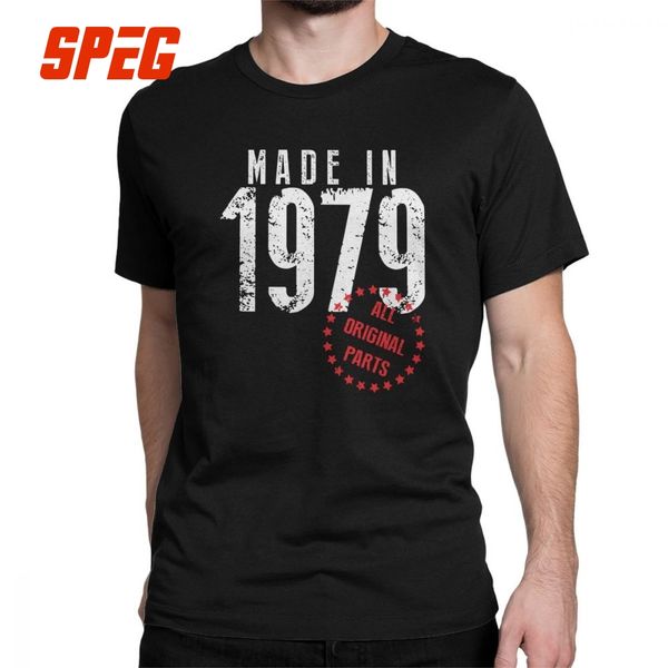 men t shirts made in 1979 vintage novelty short sleeved 40th birthday gifts tees o neck cotton black t-shirt plus size, White;black
men t shirts made in 1979 vintage novelty short sleeved 40th birthday gifts tees o neck cotton black t-shirt plus size, White;black