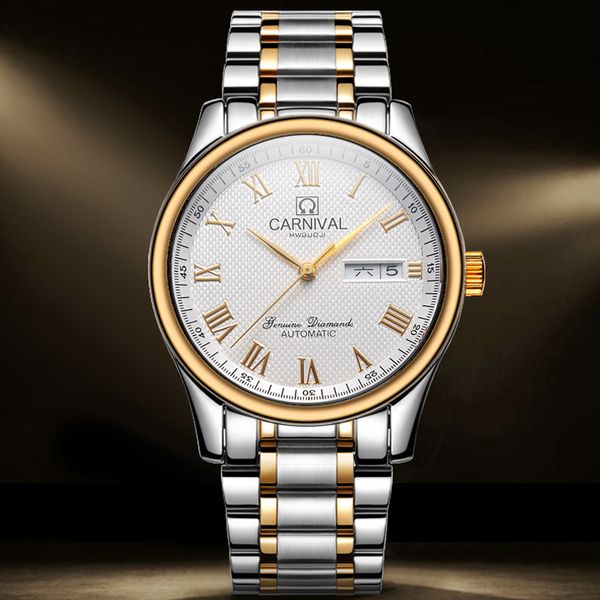 carnival week date watch mens watches waterproof fashion automatic mechanical wrist watch clock saat, Slivery;brown
carnival week date watch mens watches waterproof fashion automatic mechanical wrist watch clock saat, Slivery;brown