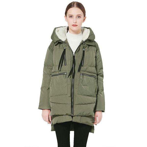 2009 down dress female mid-long white duck down large pocket thickened dress coat tide, Black
2009 down dress female mid-long white duck down large pocket thickened dress coat tide, Black