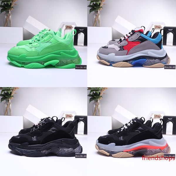 with triple s designer casual shoes paris 17fw low old dad sneaker clear bubble midsole mens womens fashion size 36-45 
with triple s designer casual shoes paris 17fw low old dad sneaker clear bubble midsole mens womens fashion size 36-45