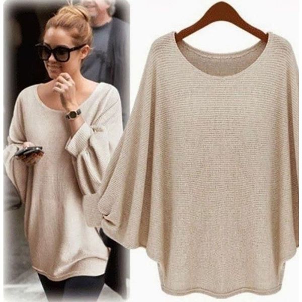 new fashion autumn knitted women sweaters bat sleeve o-neck loose pullover long sleeved jumper solid female high street f2, White;black
new fashion autumn knitted women sweaters bat sleeve o-neck loose pullover long sleeved jumper solid female high street f2, White;black