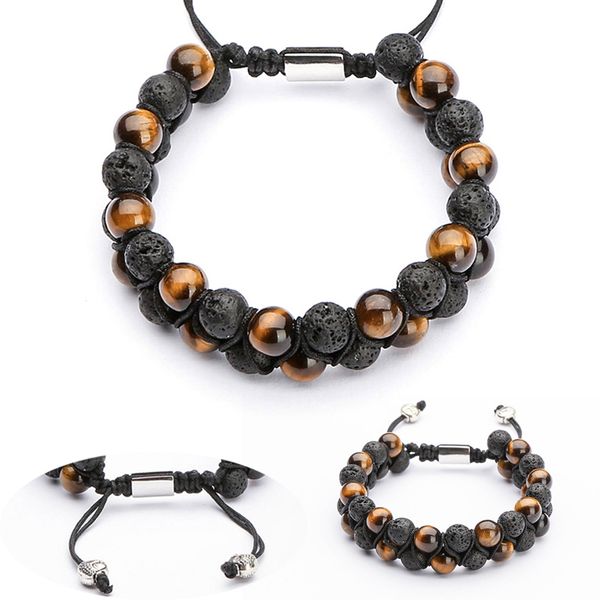 natural tiger eye volcanic stone double row bracelet men's woven adjustable double layer bracelets jewelry support fba drop shipping m2, Golden;silver
natural tiger eye volcanic stone double row bracelet men's woven adjustable double layer bracelets jewelry support fba drop shipping m2, Golden;silver