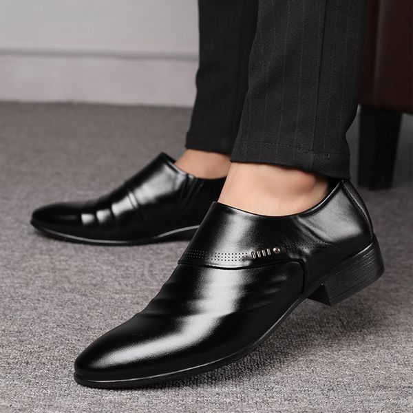 2019 men classic leather shoe slip on office formal flats wedding party mens dressing shoes male formal work shoes, Black
2019 men classic leather shoe slip on office formal flats wedding party mens dressing shoes male formal work shoes, Black