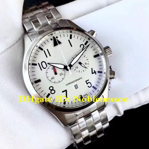 4 color luxury mens chronograph watch white dial pilots chrono date auto 43mm quartz movement watch stainless steel bracelet men's watc, Slivery;brown
4 color luxury mens chronograph watch white dial pilots chrono date auto 43mm quartz movement watch stainless steel bracelet men's watc, Slivery;brown