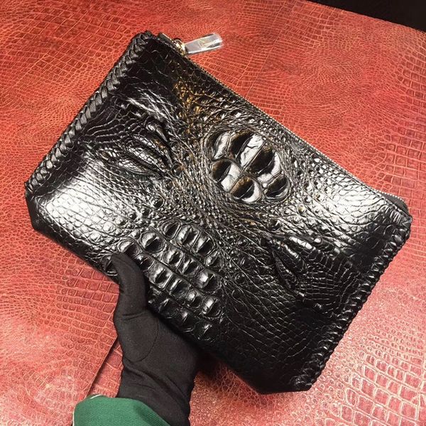 genuine crocodile claw male thin clutches exotic alligator leather zipper closure knitted border men's wristlets purse
genuine crocodile claw male thin clutches exotic alligator leather zipper closure knitted border men's wristlets purse
