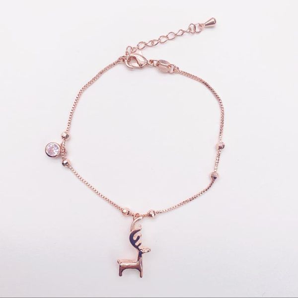 charm bracelets s925 sterling silver rose gold zircon christmas elk women's bracelet ie jewelry fashion simple korean, Golden;silver
charm bracelets s925 sterling silver rose gold zircon christmas elk women's bracelet ie jewelry fashion simple korean, Golden;silver