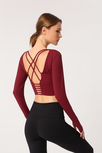 women back straps gym yoga crop yoga shirts long sleeve training fitness running sport t-shirts pink black, White;red
women back straps gym yoga crop yoga shirts long sleeve training fitness running sport t-shirts pink black, White;red