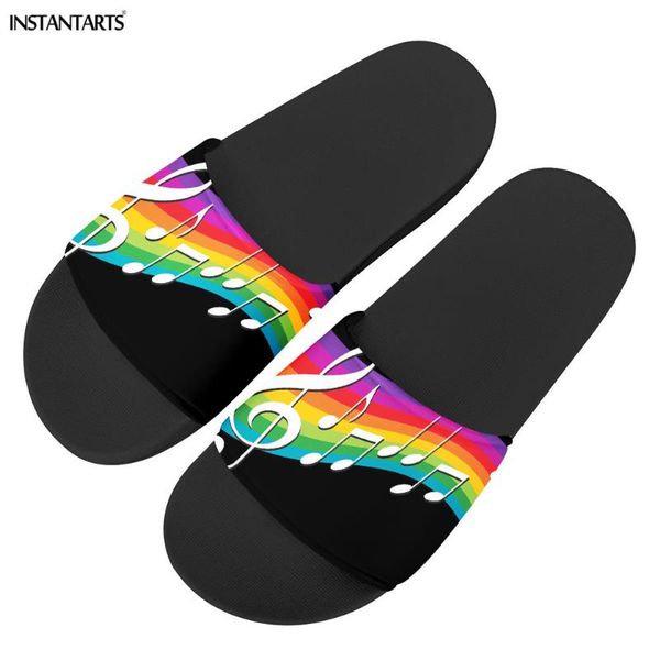 instantarts music note pattern flip flop for women men rainbow summer home footwear anti slip comfortable flats slippers shoes, Black
instantarts music note pattern flip flop for women men rainbow summer home footwear anti slip comfortable flats slippers shoes, Black