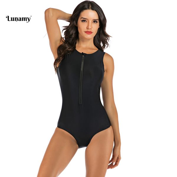 lunamy classic black one piece swimsuit women swimwear sleeveless bodysuits beachwear with zipper bathing suit female, White;black
lunamy classic black one piece swimsuit women swimwear sleeveless bodysuits beachwear with zipper bathing suit female, White;black
