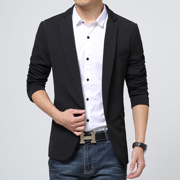 black men blazer jacket 2018 autumn mens clothing one button slim fit casual blazer men plus size business social suit jacket, White;black
black men blazer jacket 2018 autumn mens clothing one button slim fit casual blazer men plus size business social suit jacket, White;black