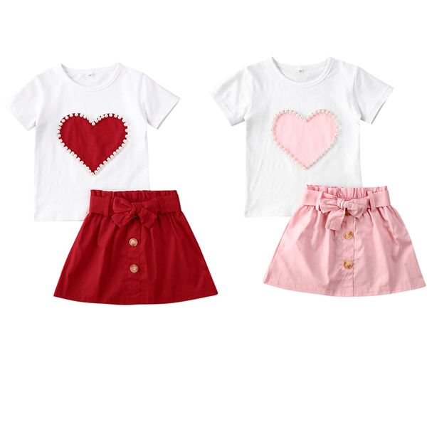 2020 baby summer clothing 3-10t infant kid valentine clothes pearls heart shirt skirt 2pcs set outfit, White
2020 baby summer clothing 3-10t infant kid valentine clothes pearls heart shirt skirt 2pcs set outfit, White