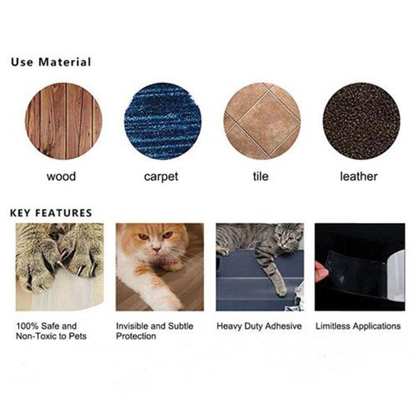 anti-scratch pet cat training tape scratch guard mat furniture and leather scratch guard protector tape for cats and pets
anti-scratch pet cat training tape scratch guard mat furniture and leather scratch guard protector tape for cats and pets