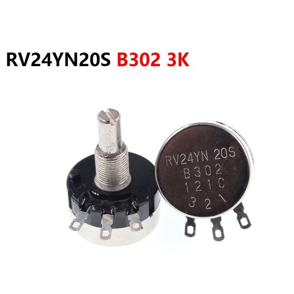single turn carbon film potentiometer rv24yn20s b302 3k adjustable resistor
single turn carbon film potentiometer rv24yn20s b302 3k adjustable resistor