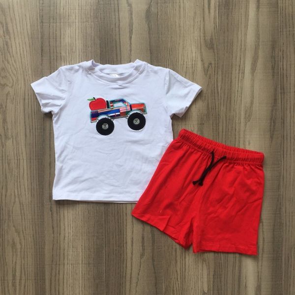 2019 new arrivals summer baby boy back to school apple plaid truck red shorts cotton boutique sets outfits children clothes kids, White
2019 new arrivals summer baby boy back to school apple plaid truck red shorts cotton boutique sets outfits children clothes kids, White