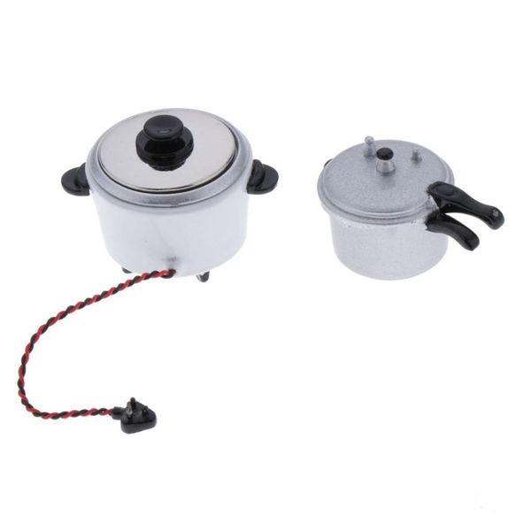 1:12 dollhouse kitchen utensils accessories metal electric cooker & perssure cooker set, silver
1:12 dollhouse kitchen utensils accessories metal electric cooker & perssure cooker set, silver