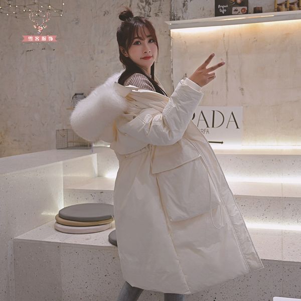 2019 new winter women big fur collar oversize down long coat female thick warm hooded white duck down jacket parka, Black
2019 new winter women big fur collar oversize down long coat female thick warm hooded white duck down jacket parka, Black