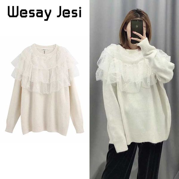 2020 women clothes spring knitting england vintage o-neck long sleeve sequins warm high street sweater women pullovers, White;black
2020 women clothes spring knitting england vintage o-neck long sleeve sequins warm high street sweater women pullovers, White;black