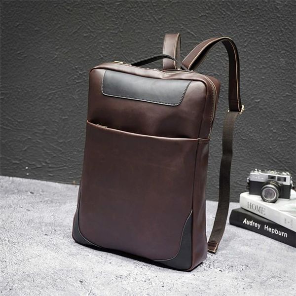 men handbag new outdoor travel casual men backpack retro contrast leather backpack waterproof wear crazy horse leather student backpack
men handbag new outdoor travel casual men backpack retro contrast leather backpack waterproof wear crazy horse leather student backpack