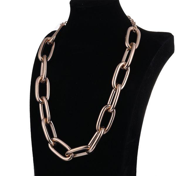new trendy fashion luxury designer exaggerated vintage big metal chain choker statement necklace for women rose gold, Silver
new trendy fashion luxury designer exaggerated vintage big metal chain choker statement necklace for women rose gold, Silver