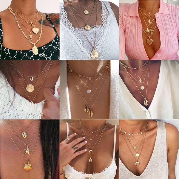 25 style new trendy cross heart crystal necklace for women gold round flower star pendant necklace gift bohemian choker, Golden;silver
25 style new trendy cross heart crystal necklace for women gold round flower star pendant necklace gift bohemian choker, Golden;silver