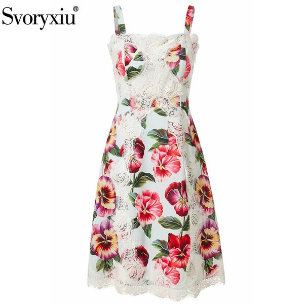 svoryxiu runway summer spaghetti strap short dress women's elegant flower print patchwork white lace party dresses female, Black;gray
svoryxiu runway summer spaghetti strap short dress women's elegant flower print patchwork white lace party dresses female, Black;gray