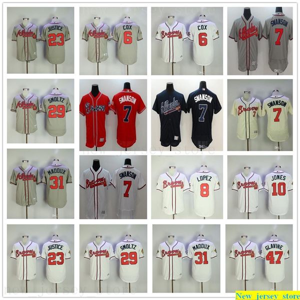 2019 mens women youth kids baseball jerseys 7 dansby swanson 10 chipper jones jersey cox lopez justice smoltz maddux glavine rocker, Blue;black
2019 mens women youth kids baseball jerseys 7 dansby swanson 10 chipper jones jersey cox lopez justice smoltz maddux glavine rocker, Blue;black