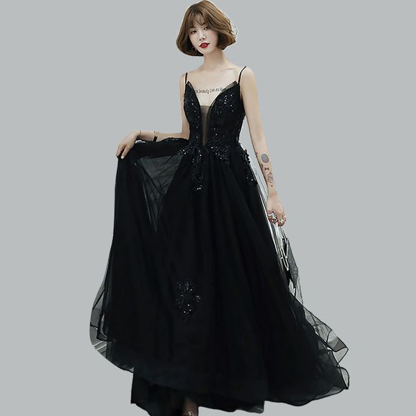 party dresses black a-line evening dress cr422 spaghetti strap sleeveless women gowns appliques sequined formal vestidos de fiesta 2021, White;black
party dresses black a-line evening dress cr422 spaghetti strap sleeveless women gowns appliques sequined formal vestidos de fiesta 2021, White;black