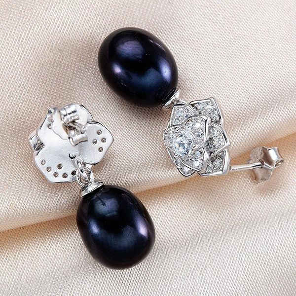 fashion- solid silver rose flower 100% natural freshwater pearl stud earrings women fashion zircon wedding jewelry with box, Golden;silver
fashion- solid silver rose flower 100% natural freshwater pearl stud earrings women fashion zircon wedding jewelry with box, Golden;silver