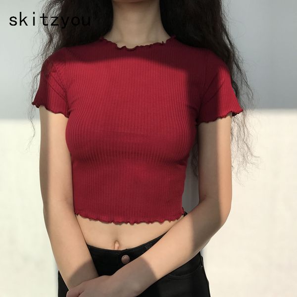 skitzyou 2019 summer women beach basic crop o neck short sleeve pink white cropped tee vintage slim short soft t shirts
skitzyou 2019 summer women beach basic crop o neck short sleeve pink white cropped tee vintage slim short soft t shirts