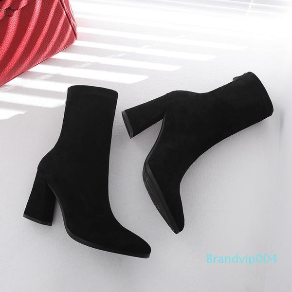 fashion women ankle boots thick heels autumn shoes female pointed toe ladies shoe martin boot woman, Black
fashion women ankle boots thick heels autumn shoes female pointed toe ladies shoe martin boot woman, Black