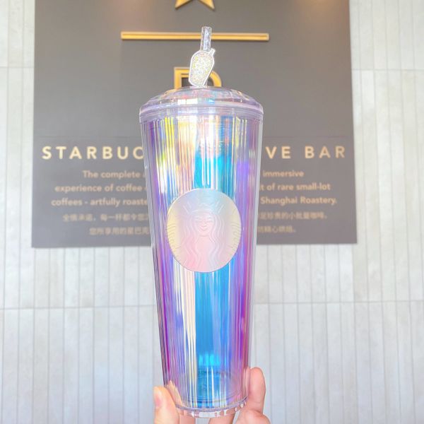 new starbucks white flash diamonds straw coffee cup 709ml bright rainbow laser plastic cold water cup for out door sport accompanying cup
new starbucks white flash diamonds straw coffee cup 709ml bright rainbow laser plastic cold water cup for out door sport accompanying cup