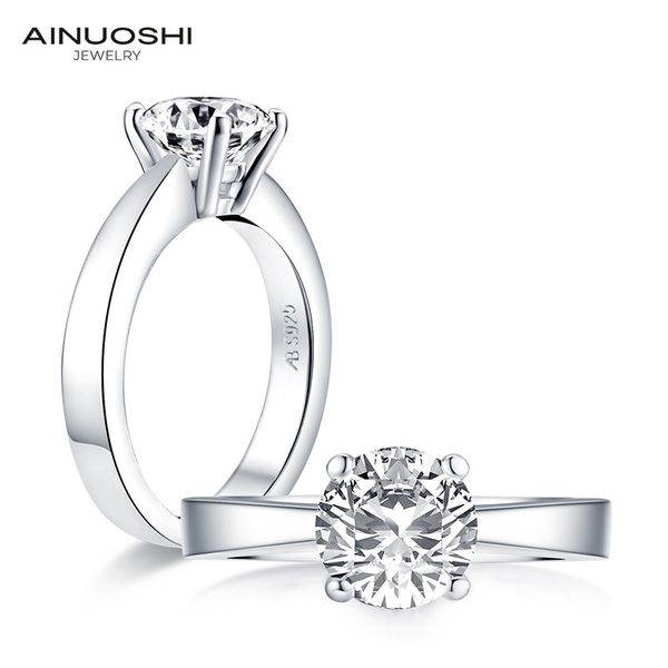 ainuoshi 925 sterling silver classic 1.25ct round cut engagement ring simulated diamond solitaire ring wedding bands jewelry, Golden;silver
ainuoshi 925 sterling silver classic 1.25ct round cut engagement ring simulated diamond solitaire ring wedding bands jewelry, Golden;silver