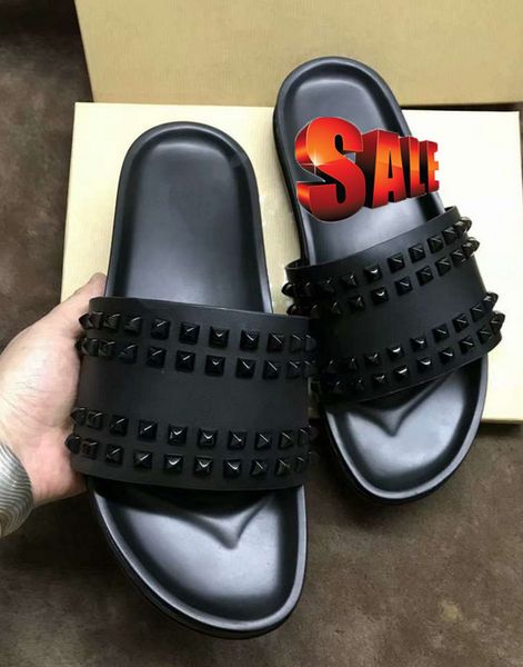 donna red bottom slippers designer luxury red bottoms shoes womens rivet junior spikes flatslippers, Black
donna red bottom slippers designer luxury red bottoms shoes womens rivet junior spikes flatslippers, Black