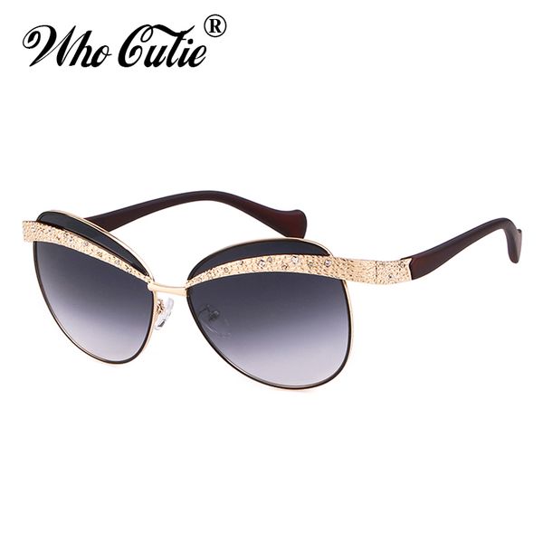 who cutie designer sunglasses women 2018 brand vintage cool gold eyebrow frameless lady sun glasses om687, White;black
who cutie designer sunglasses women 2018 brand vintage cool gold eyebrow frameless lady sun glasses om687, White;black
